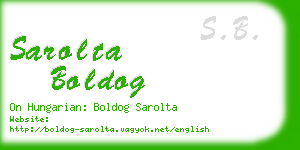 sarolta boldog business card